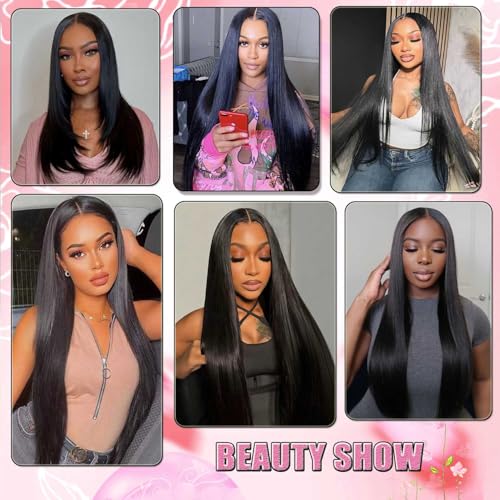 FancyCow 2x6 HD Straight Lace Closure, 10 Inch Brazilian Virgin Human Hair