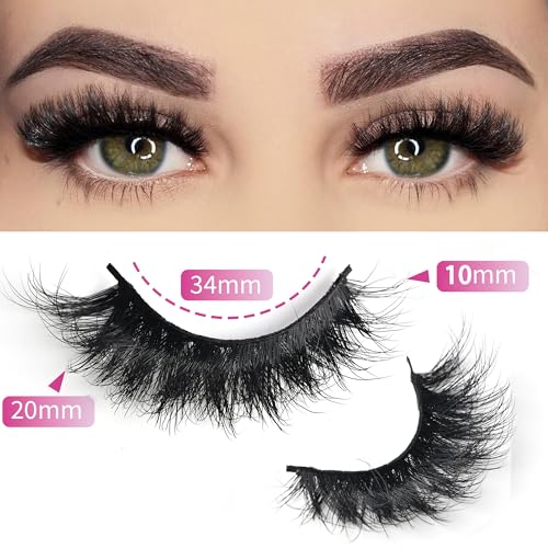 20 Pairs Faux Mink Lashes - 3D Voluminous Eyelashes by INSPEAUTY
