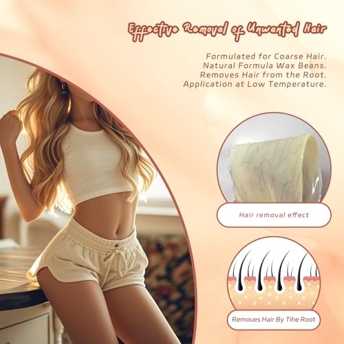 Qultivo Hard Wax Beads for Hair Removal - Coconut 32 Ounce