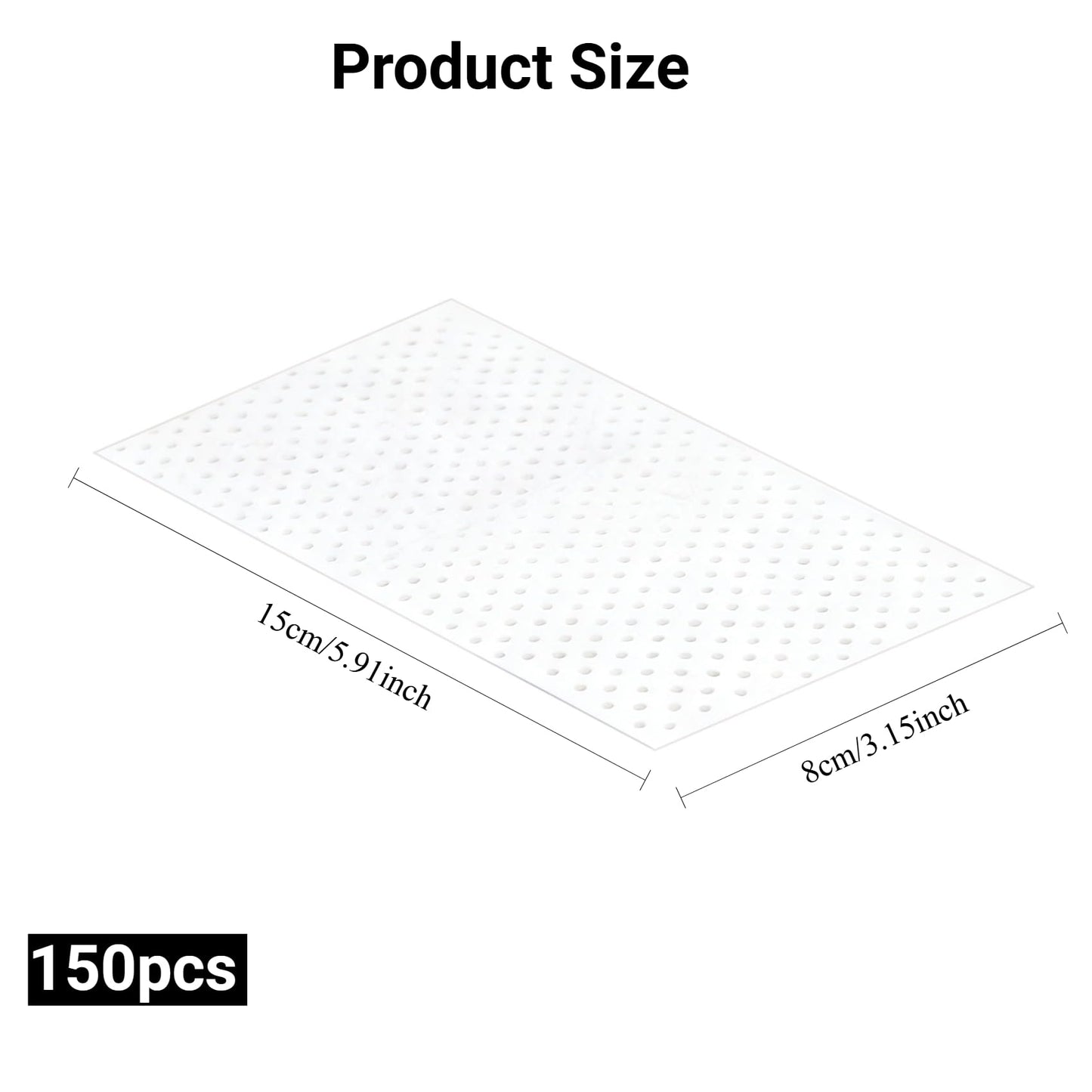 150 Sheets Perm End Papers for Hair, Breathable Disposable Salon Perm Papers for Cold and Hot Perms, 5.9x3.1in High Temperature Resistance Styling Accessories for Hair Rollers, White