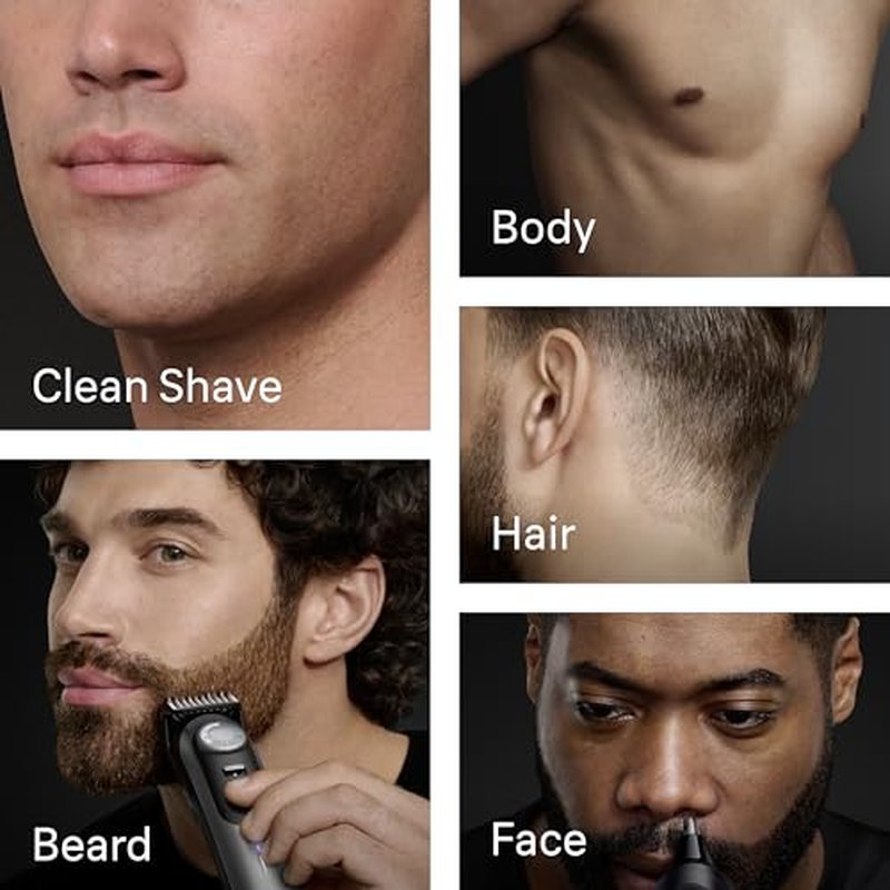 Braun All-in-One Series 9 PRO Men's Electric Beard Trimmer, Hair Clipper, Shaver & Razor for Face, Hair & Body, AIO 9570 with Gillette Labs Razor, Cordless