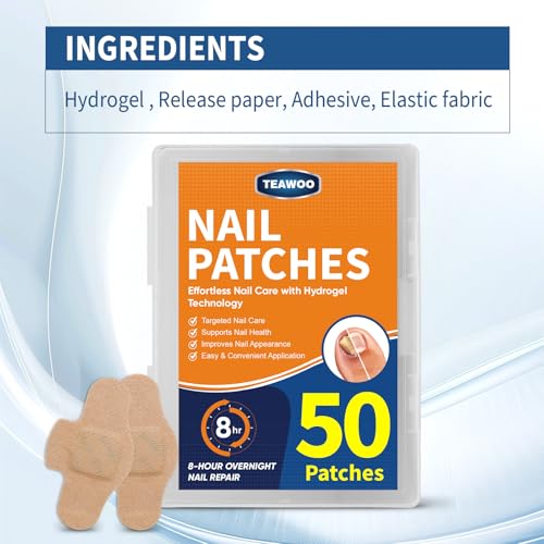 Nail Repair Patches - 50 Pcs Overnight Moisturizing Care for Damaged, Discolored, Brittle Nails | Healthy Renewal Solution
