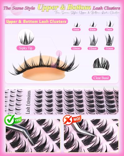 ALICE Manga Lash Clusters Kit with Invisible Band, Bond and Seal
