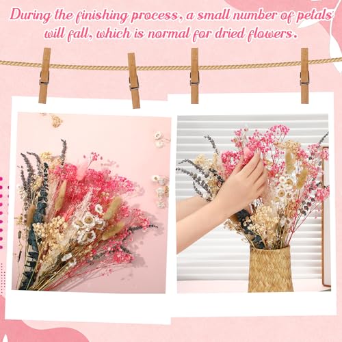 32 PCS Dried Flower Bouquet Set with Pampas, Lavender & Eucalyptus