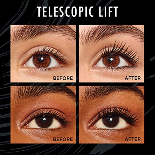 L'Oreal Paris Telescopic Lift Mascara - Lengthening & Volumizing, 36HR Wear, Black Brown