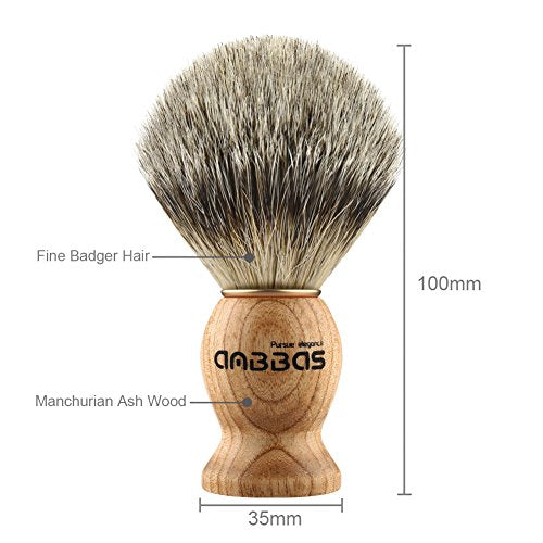 Anbbas Badger Hair Shaving Brush - Traditional Wet Shave with Natural Handle (Brush Variant)