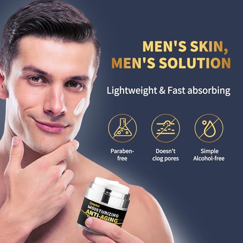 QZQETET Men’s Anti-Aging Face Moisturizer with Collagen, Retinol & Hyaluronic Acid - 1.7 OZ