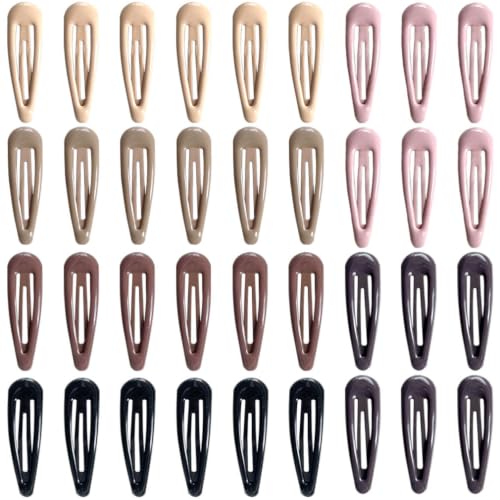 Mythos 36-Pack 2in Metal Snap Hair Clips, Water Drop Non-Slip Barrettes for Thick & Thin Hair – Drop 1 Count (Pack of 36)
