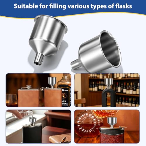 Lunexira 2-Piece Stainless Steel Funnel Set for Easy Pouring