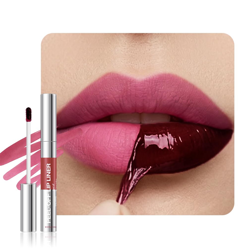 Matte Liquid Lip Gloss Stain Set - Long Lasting Waterproof Lipstick | Wine Red & Brown, 2 Pcs