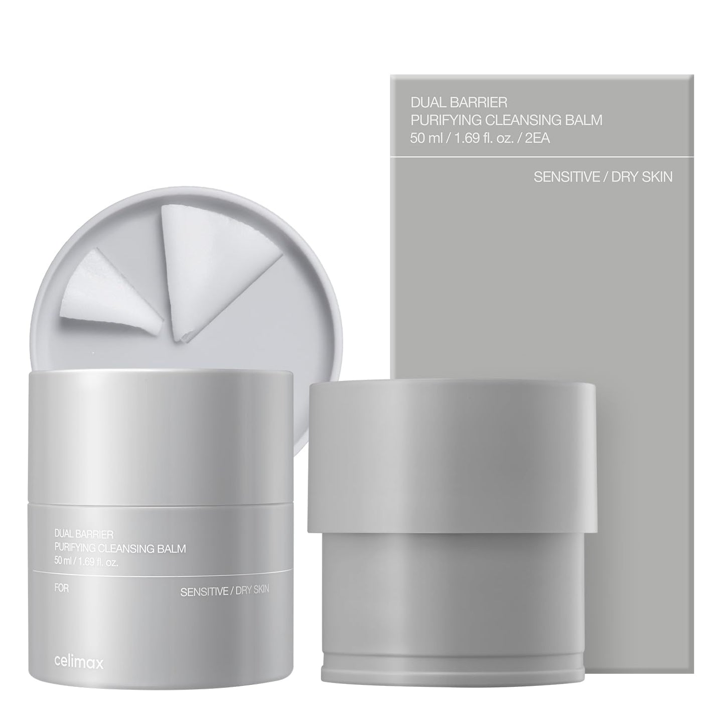 Celimax Dual Barrier Cleansing Balm Refill - Ceramide Makeup Remover | Pore Cleansing (50ml x 2)