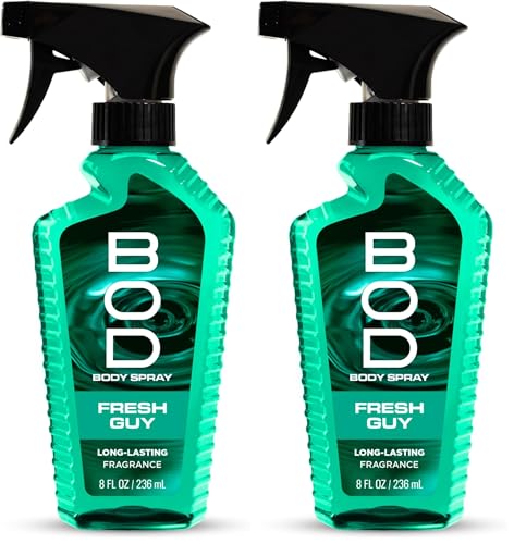 BOD man Fresh Guy Fragrance Body Spray for Men, 8 oz - 2 Pack