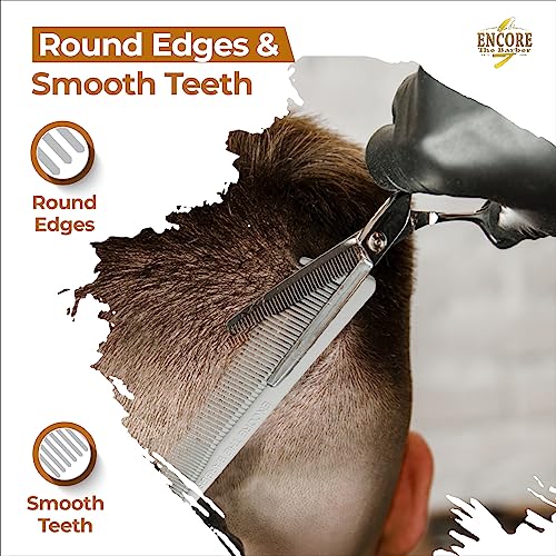 ENCORE THE BARBER Tapered Fading Combs - Heat & Chemical Resistant (3-Pack)