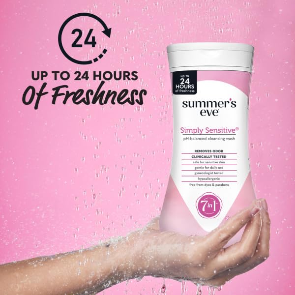 Summer's Eve Simply Sensitive Feminine Cleansing Wash 9 Oz Pack of 3