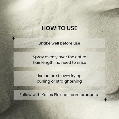Kallos Plex Bond Builder Flat Iron Spray, Vegan Heat Protectant, 200ml