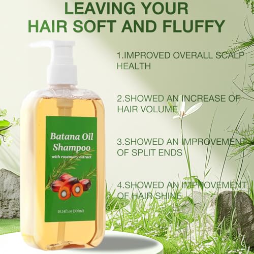 Lucift 2PCS Rosemary & Batana Hair Growth Shampoo for Men & Women