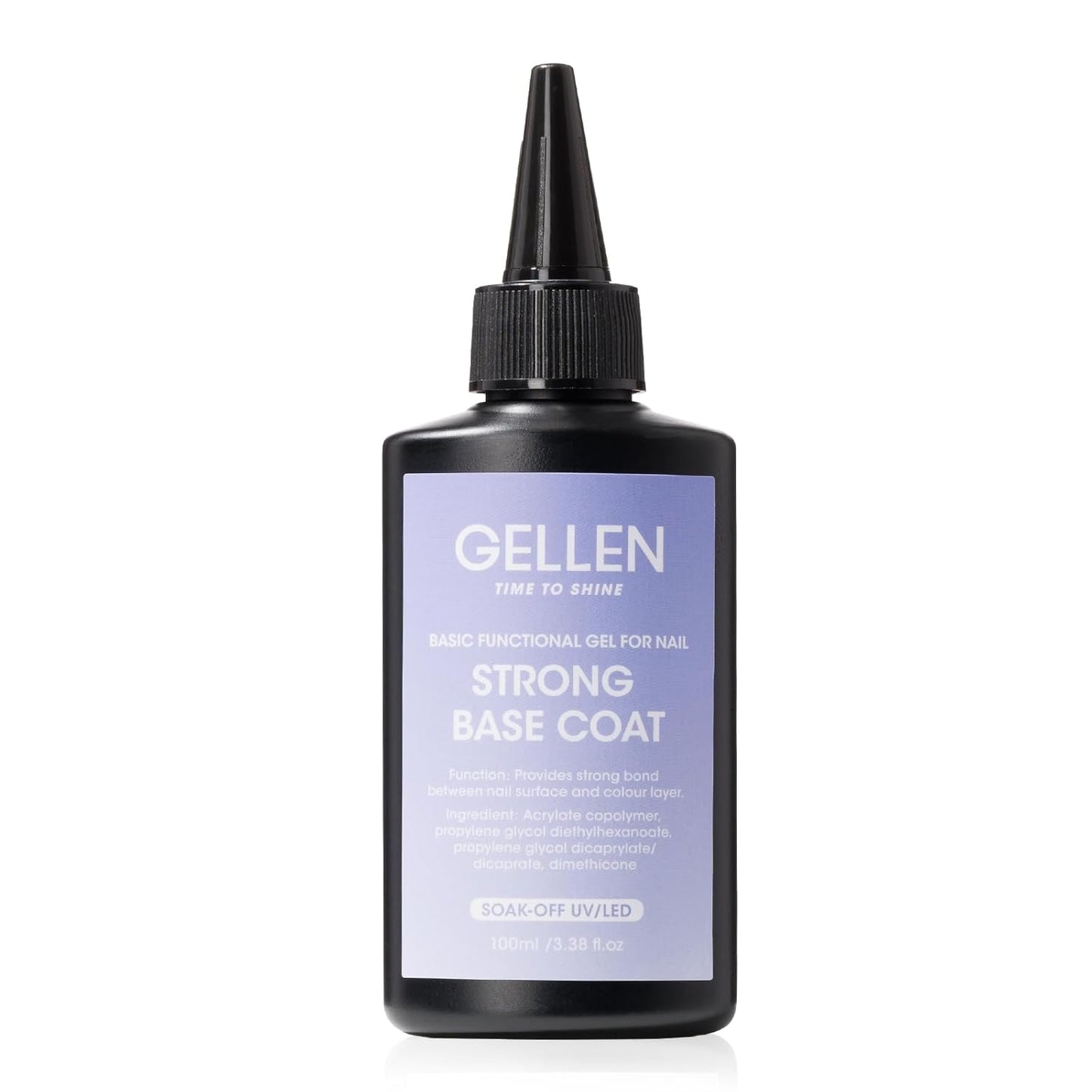GELLEN 4 in 1 Gel Nail Glue Refill - 100ml Strong Adhesive for Acrylic Nail Tips | HEMA TPO TMPTA 3-Free, UV Light Cured