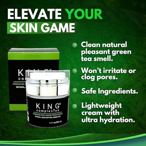KING Complexion Anti-Aging Face Moisturizer for Men with Retinol (1.7 oz)