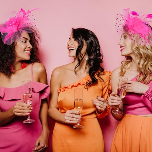 Pink Fascinator for Women - Derby, Church & Tea Party Accessory