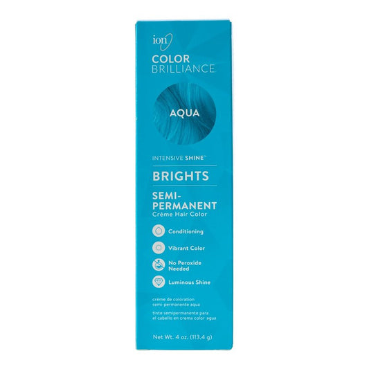 Brights Semi-Permanent Hair Color - Vibrant Aqua Shade for Lasting Results