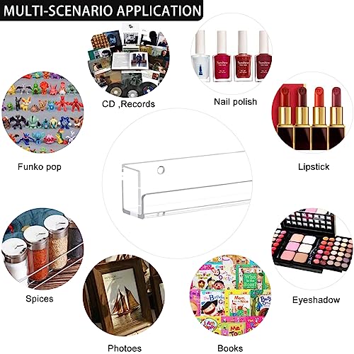 Cerpourt Acrylic Nail Polish Rack - 4 Pack Wall Mounted Organizer
