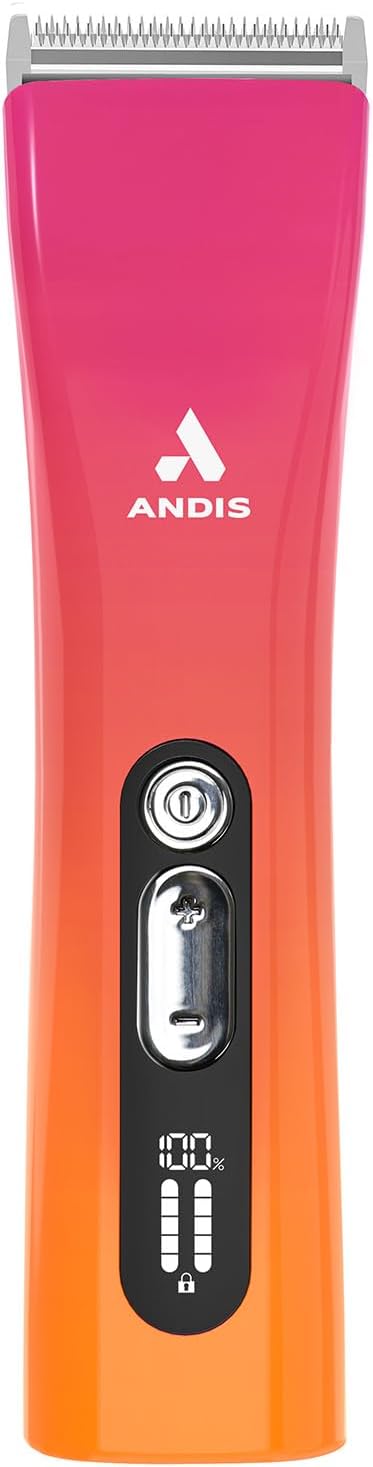 Andis ProClip 5-in-1 Pet Hair Clipper - Adjustable Blade, Cordless, Digital Display | Sunset Color