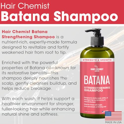 Hair Chemist Batana Strengthening Shampoo - 33.8 oz for Hair Growth