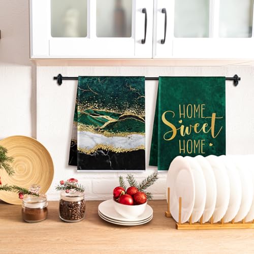 6 Pcs Gold Marble Kitchen Towels Set - Absorbent & Decorative