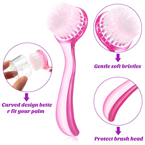 Patelai 6-Piece Soft Bristle Facial Cleansing Brush Set for Exfoliation