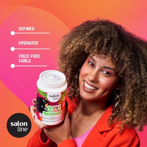 Salon Line Curl Defining Leave-In Hair Cream 35.27oz for Wavy & Curly Hair