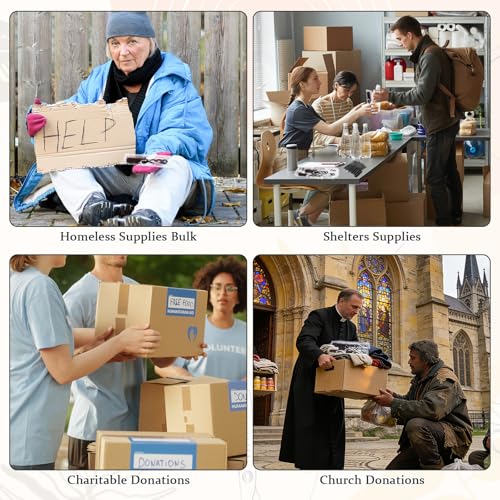 60 Pack Bulk Hair Brushes and Combs Set | Individually Wrapped for Donations & Travel