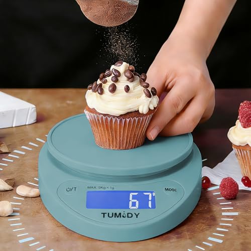 TUMIDY Digital Kitchen Scale - 11lb/5kg with LCD Display for Cooking & Baking