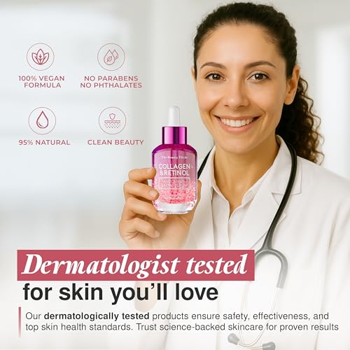 The Beauty Elixir Collagen & Retinol Serum for Face - Hydrating Anti-Aging Korean Skincare - 1.69 Fl Oz