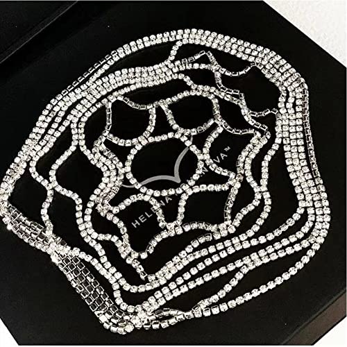 Silver Rhinestone Cap Headpiece for Women Wedding Bridal Hair Accessory HaHaGirl 007