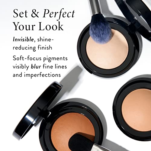 Laura Geller New York Baked Blurring & Setting Powder - Tan/Deep, Finely Milled Face Powder for Pore & Fine Line Blur, Hydrating Botanical Oils