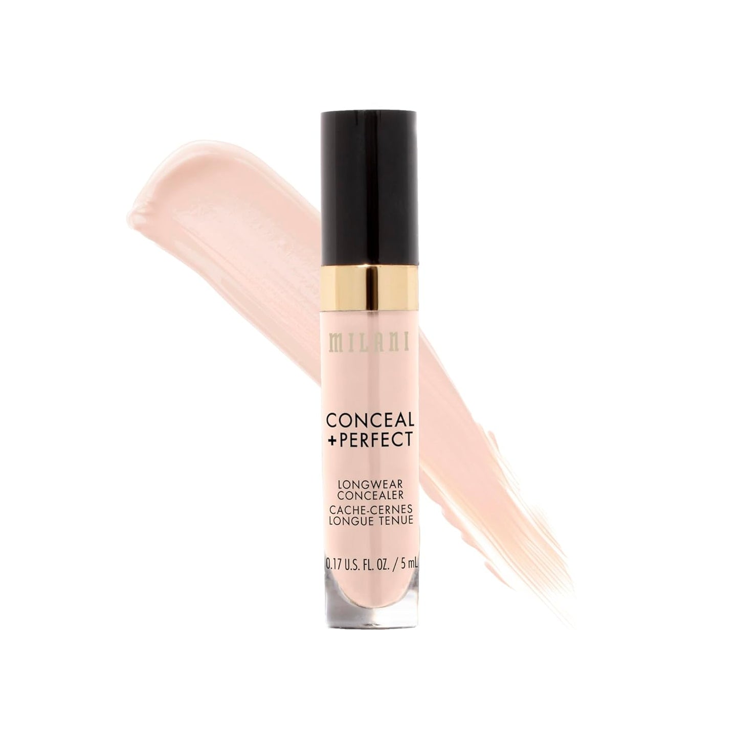 Milani Conceal + Perfect Longwear Concealer - Full Coverage with Hyaluronic Acid & Vitamin E | Medium Beige