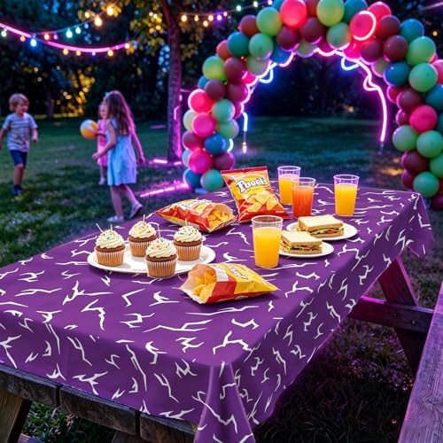 4pcs Music Theme Birthday Party Tablecloths - Holographic Design