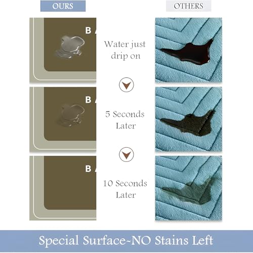 Diatomaceous Earth Bath Mat - Quick-Drying Non-Slip Rug 27.5" x 15.7"
