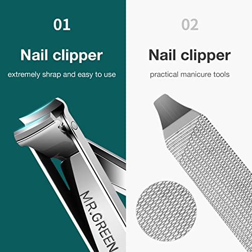 Small Multifunctional Nail Clipper Set with Files Scissors & Knife - MR.GREEN