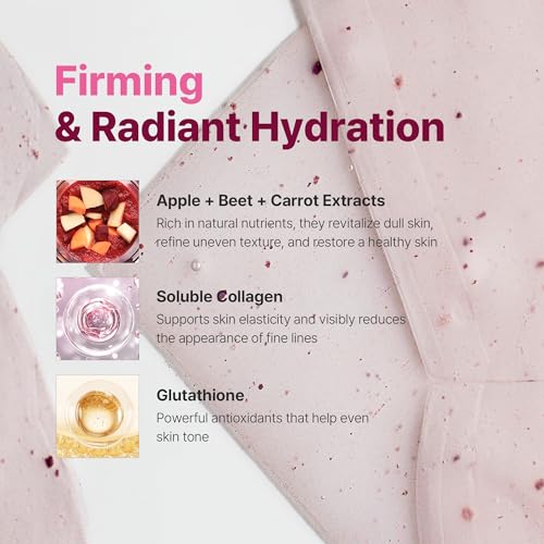 DEWDAP Collagen Face Mask for Glow & Firming - Hydrogel Overnight Mask 35g x 4