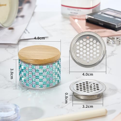 Bytimijoy Gold Nail Brush Washing Cup & Dappen Dish for Acrylic Nails, Glitter Storage