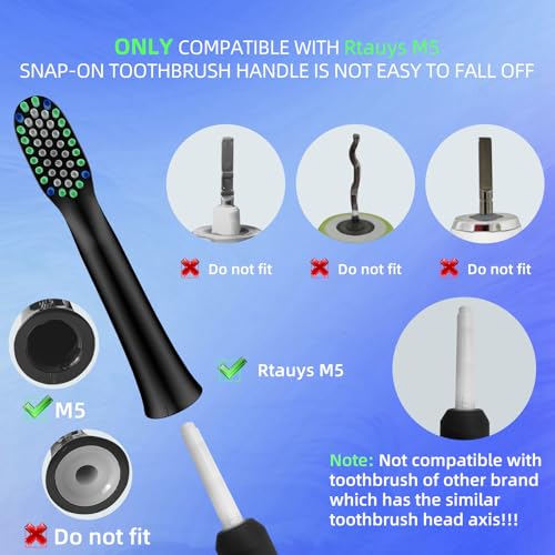 Toolsy Rtauys M5 Toothbrush Replacement Heads – 10 pcs Compatible