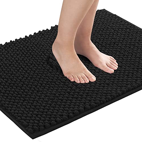 Turquoize Non-Slip Chenille Bath Mat - 20 x 32 Inches, Soft & Absorbent