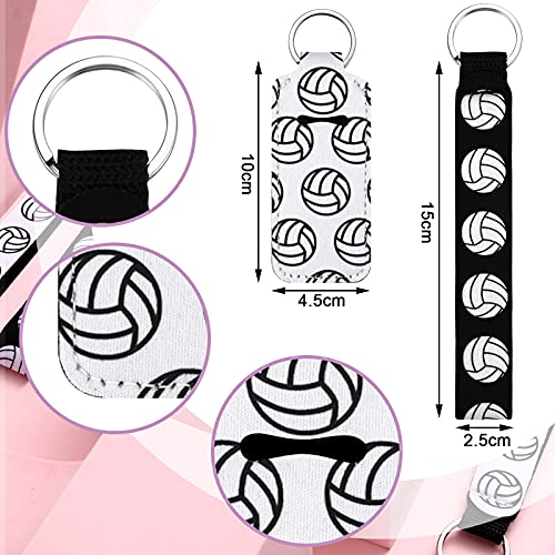 Sureio Volleyball Lipstick Holder Keychain Lanyard - Unique Gift Accessory