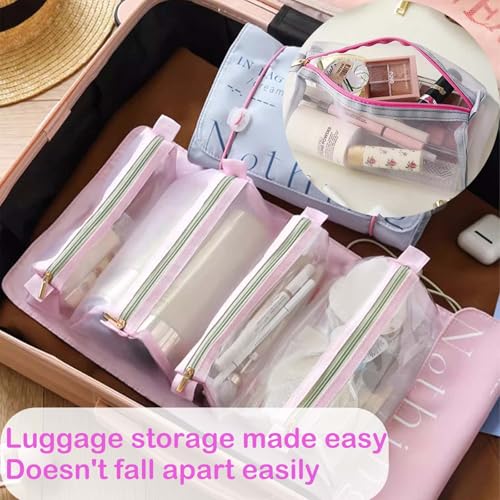 BunnyCare Large Travel Makeup Bag with 4 Detachable Organizer Pockets