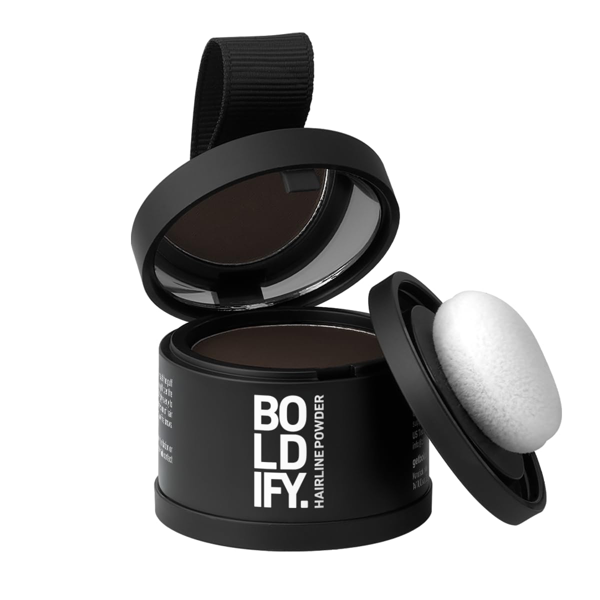 BOLDIFY Hairline Powder - Water-Resistant Root Touch Up for Gray Coverage | 10g Medium Brown, 24-Hour Stain-Proof