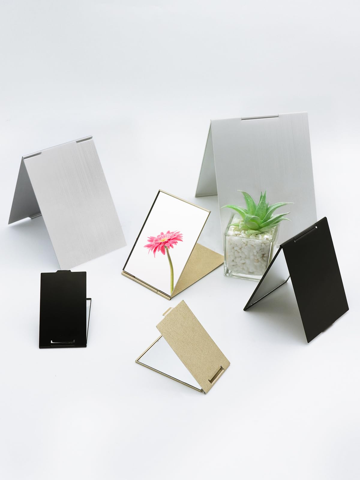 MIRRORNOVA Folding Mirror,Compact Ultra-Slim Small Portable Travel Size Makeup Mirror,Aluminum Shell