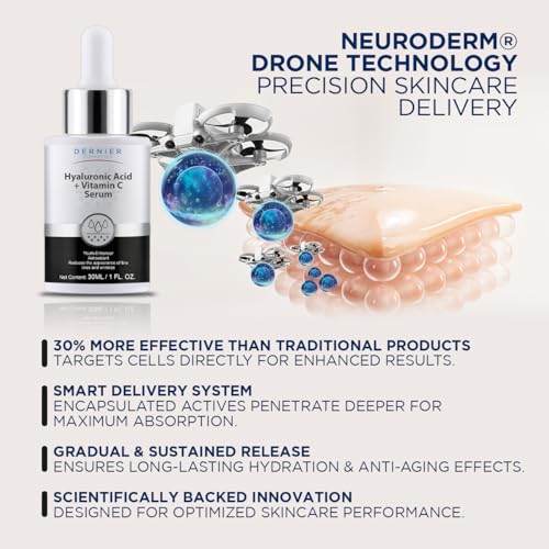Dernier Vitamin C & Hyaluronic Acid Face Serum - Anti-Aging Dark Spot Corrector