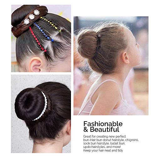 Kitjans 2PCS Medium Hair Bun Maker for Short Thin Hair - 3 Inch