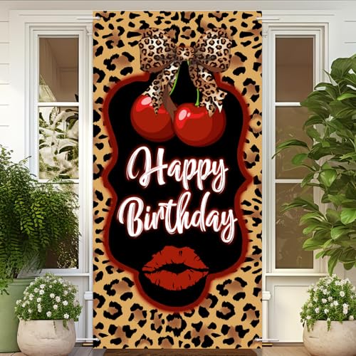 Cheetah Print Birthday Banner - 3x6FT Leopard Decor for Parties